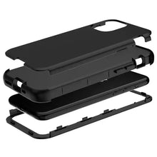 Load image into Gallery viewer, Black Liquid silicone 3 in 1 super protective case