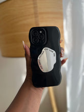 Load image into Gallery viewer, Minimalist black grip case with mirror popsocket