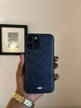 Load image into Gallery viewer, LUXURY LEATHER PHONECASE (DARK NAVY BLUE)