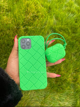 Load image into Gallery viewer, Luxury Green 3D Lattice Soft protective  case