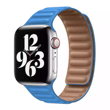 Load image into Gallery viewer, Leather magnetic straps in Black .Blue,Light blue and Brown