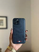 Load image into Gallery viewer, LUXURY LEATHER PHONECASE (DARK NAVY BLUE)