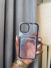Load image into Gallery viewer, Black Transparent protective card slot case