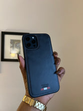 Load image into Gallery viewer, LUXURY LEATHER PHONECASE (DARK NAVY BLUE)