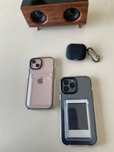 Load image into Gallery viewer, Black Transparent protective card slot case