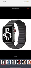 Load image into Gallery viewer, Leather magnetic straps in Black .Blue,Light blue and Brown