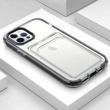 Load image into Gallery viewer, Black Transparent protective card slot case