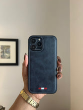 Load image into Gallery viewer, LUXURY LEATHER PHONECASE (DARK NAVY BLUE)
