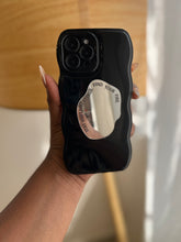 Load image into Gallery viewer, Minimalist black grip case with mirror popsocket