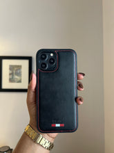 Load image into Gallery viewer, LUXURY LEATHER PHONECASE (BLACK)