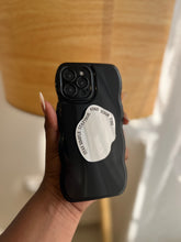 Load image into Gallery viewer, Minimalist black grip case with mirror popsocket