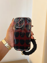 Load image into Gallery viewer, Black Love Heart Fuzzy Plush Heart  bracelet!