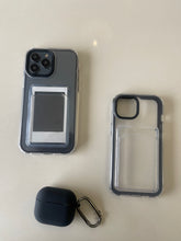 Load image into Gallery viewer, Black Transparent protective card slot case