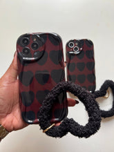 Load image into Gallery viewer, Black Love Heart Fuzzy Plush Heart  bracelet!