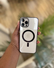 Load image into Gallery viewer, Luxury black  Transparent MagSafe phone case