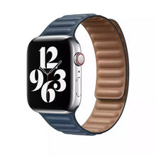 Load image into Gallery viewer, Leather magnetic straps in Black .Blue,Light blue and Brown