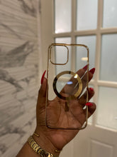 Load image into Gallery viewer, Luxury Gold  Transparent MagSafe phone case