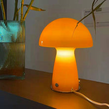 Load image into Gallery viewer, Orange Glass Mushroom Table Lamp
