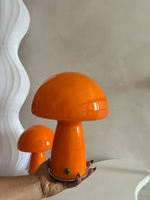 Load image into Gallery viewer, Orange Glass Mushroom Table Lamp

