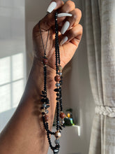 Load image into Gallery viewer, Gorgeous Long beaded Charms ( Black  mixed with brown beads )
