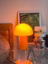 Load image into Gallery viewer, Orange Glass Mushroom Table Lamp
