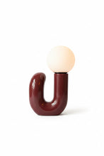 Load image into Gallery viewer, Burgundy Loop Table Lamp
