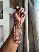 Load image into Gallery viewer, Gorgeous Long beaded Charms (lavender mixed with brown beads )
