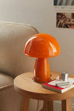 Load image into Gallery viewer, Orange Glass Mushroom Table Lamp
