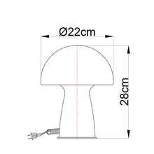 Load image into Gallery viewer, Orange Glass Mushroom Table Lamp
