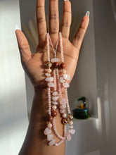 Load image into Gallery viewer, Gorgeous Long beaded Charms (sand pink )
