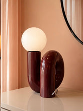 Load image into Gallery viewer, Burgundy Loop Table Lamp
