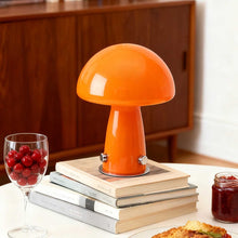 Load image into Gallery viewer, Orange Glass Mushroom Table Lamp
