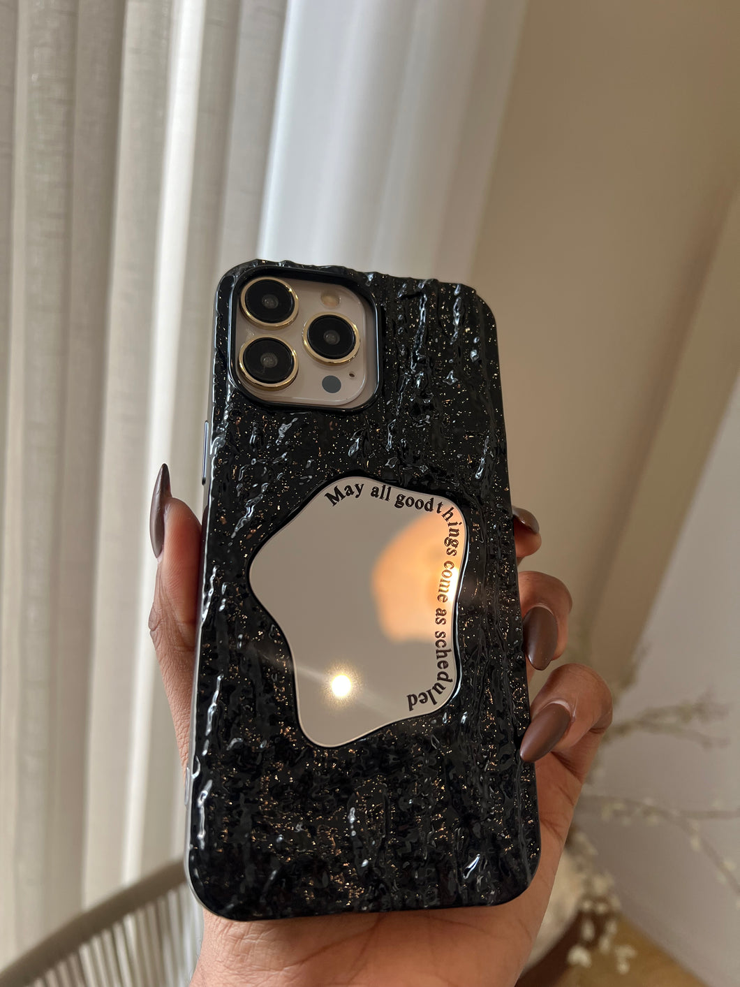 Gorgeous Black laser mirror case