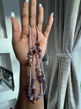 Load image into Gallery viewer, Gorgeous Long beaded Charms (lavender mixed with brown beads )
