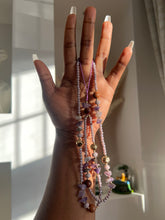 Load image into Gallery viewer, Gorgeous Long beaded Charms (lavender mixed with brown beads )
