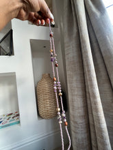 Load image into Gallery viewer, Gorgeous Long beaded Charms (lavender mixed with brown beads )
