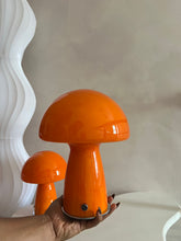 Load image into Gallery viewer, Orange Glass Mushroom Table Lamp
