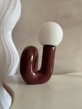 Load image into Gallery viewer, Burgundy Loop Table Lamp
