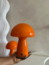 Load image into Gallery viewer, Orange Glass Mushroom Table Lamp

