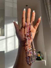 Load image into Gallery viewer, Gorgeous Long beaded Charms (lavender mixed with brown beads )
