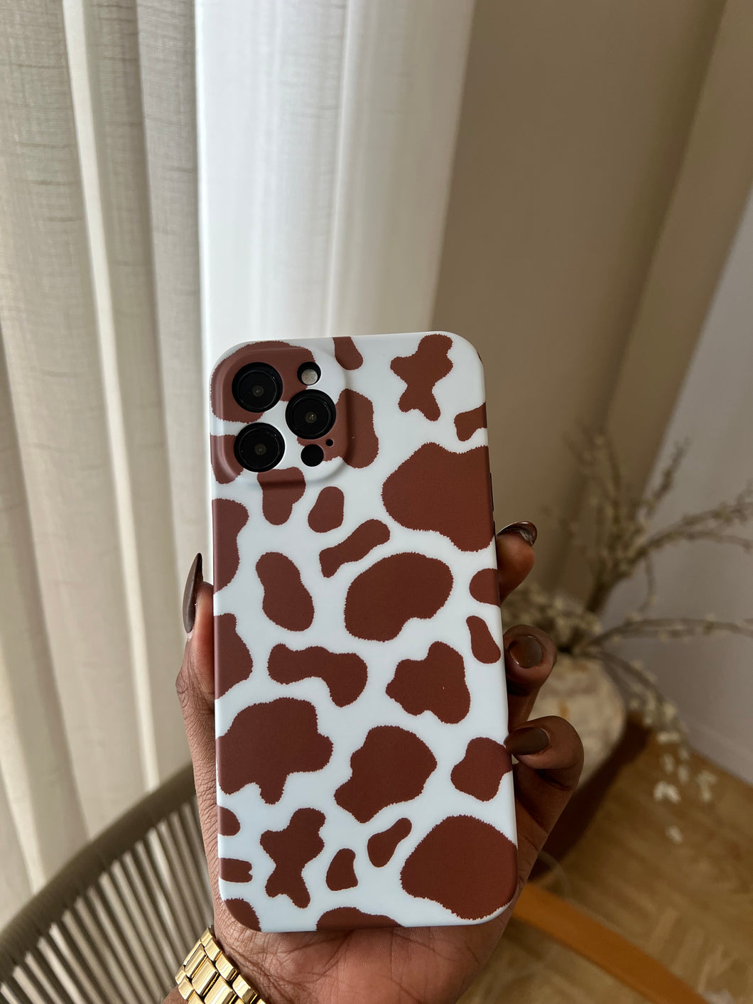 Cow print phone case