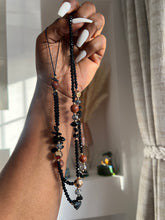 Load image into Gallery viewer, Gorgeous Long beaded Charms ( Black  mixed with brown beads )
