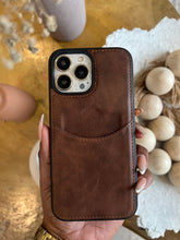 Load image into Gallery viewer, Leather card slot case (DARK BROWN) no
