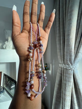 Load image into Gallery viewer, Gorgeous Long beaded Charms (lavender mixed with brown beads )
