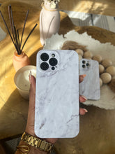 Load image into Gallery viewer, Textured white marble protective case

