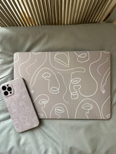 Load image into Gallery viewer, BEIGE MINIMALIST LINE ART MACBOOK  CASE with matching keyboard cover ✨
