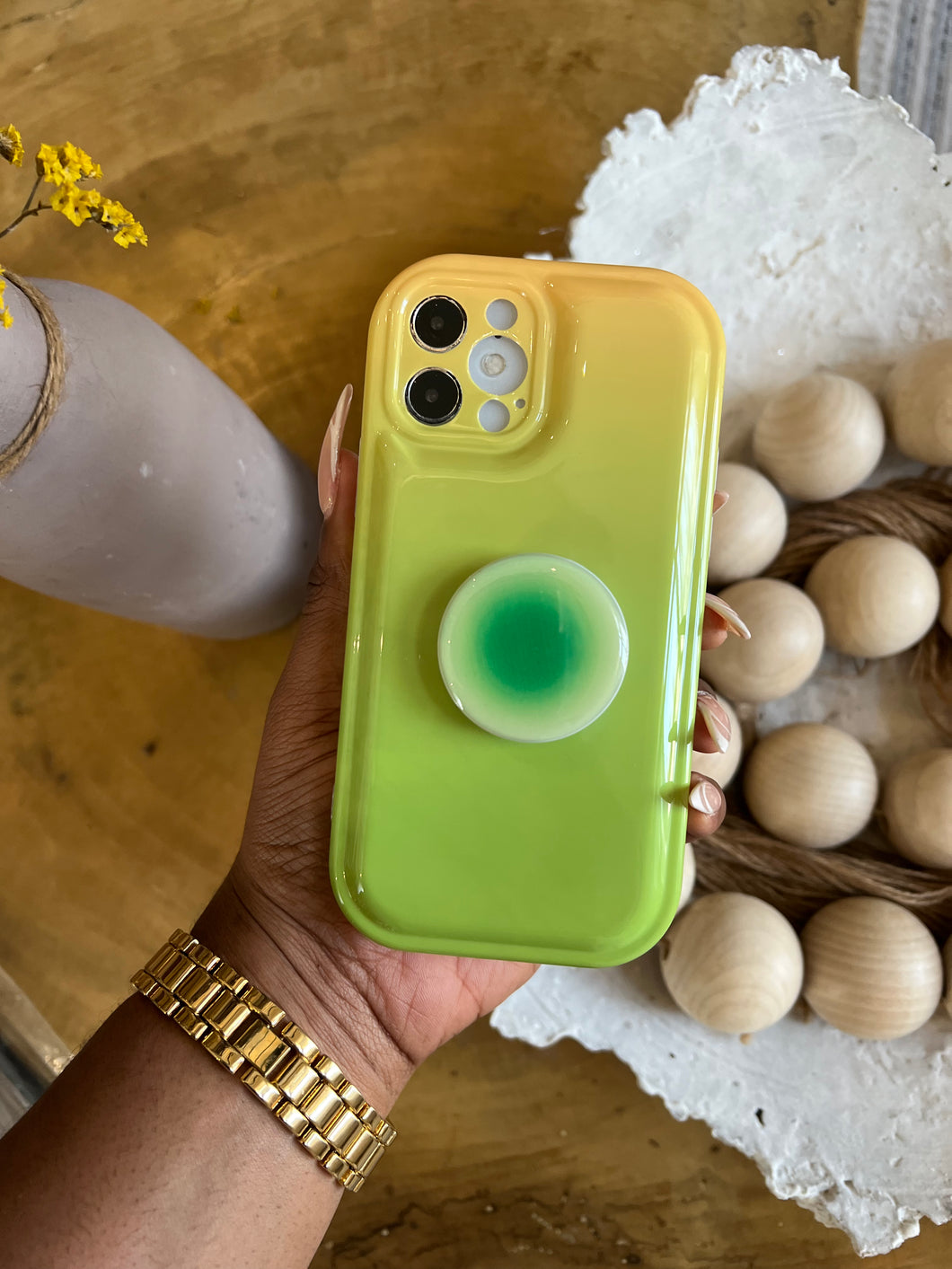 Green 2 toned popsocket case