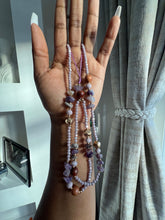 Load image into Gallery viewer, Gorgeous Long beaded Charms (lavender mixed with brown beads )
