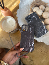 Load image into Gallery viewer, Textured Black marble protective case he
