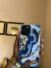 Load image into Gallery viewer, Blue Protective Marble 2 in 1 case
